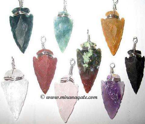 Manufacturers Exporters and Wholesale Suppliers of Agate Arrowheads Pendants & Keychains Khambhat Gujarat